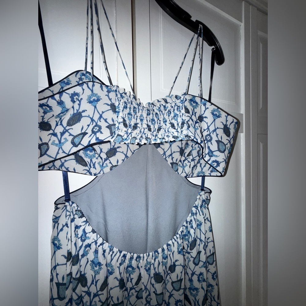 NWT | Sachin + Babi Blue Vine Print Heather Dress Size 6 & 10 - Picture 7 of 10
